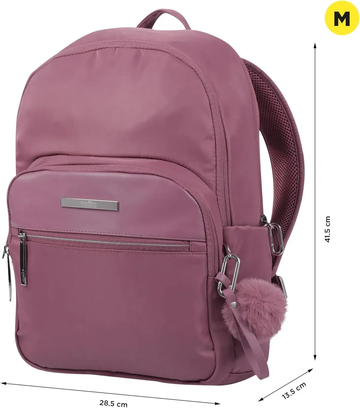 Totto Unisex's Adelaide Backpack, Medium, pink, M