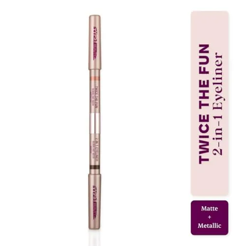 Typsy Beauty Double-Ended Eyeliner & Eyeshadow | Matte & Metallic Creamy Dual-Ended Eyeliner Pencil | One Swipe Application | Long-Lasting & Waterproof | Available in 5 shades | 2g (Bubbling Beer 04)