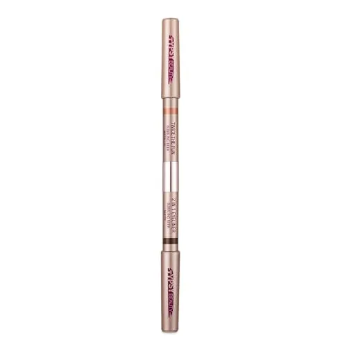 Typsy Beauty Double-Ended Eyeliner & Eyeshadow | Matte & Metallic Creamy Dual-Ended Eyeliner Pencil | One Swipe Application | Long-Lasting & Waterproof | Available in 5 shades | 2g (Bubbling Beer 04)