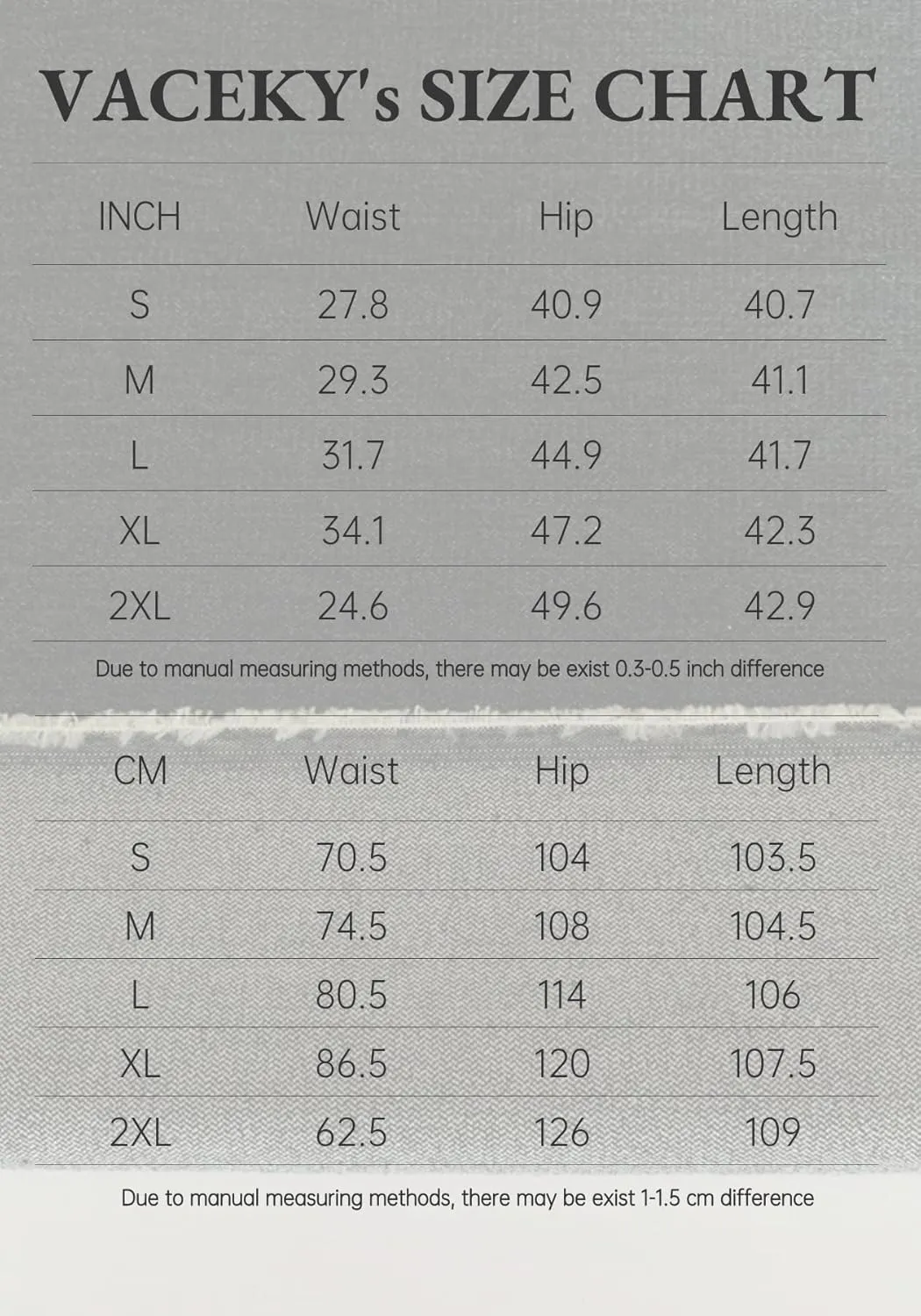 Vaceky Distressed Ripped Jeans Women Elastic Waist Straight Leg Denim Pants