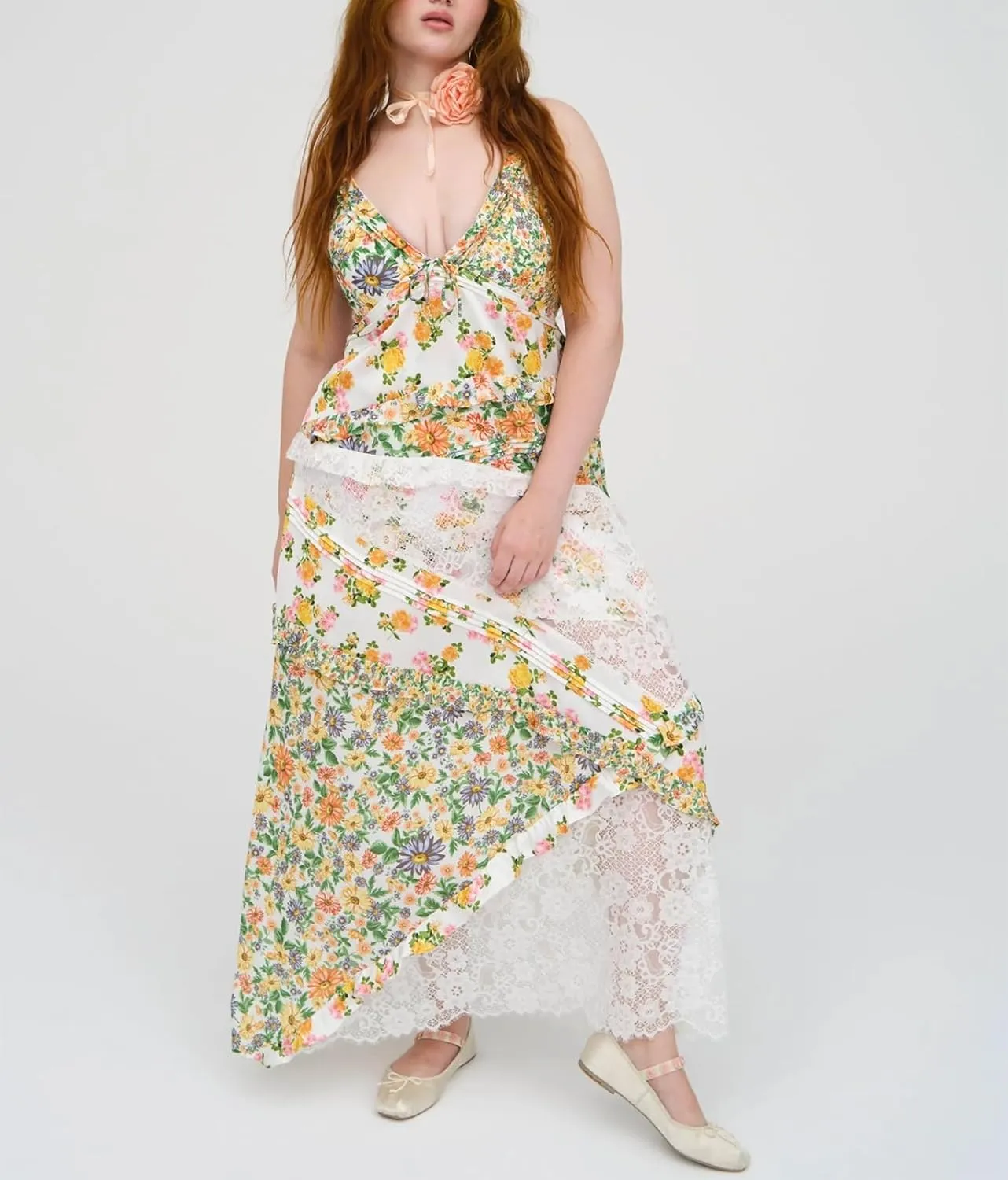 Women Boho Patchwork Maxi Dress Y2k Sleeveless Spaghetti Strap Backless Long Dress Floral Beach Vacation Sundress