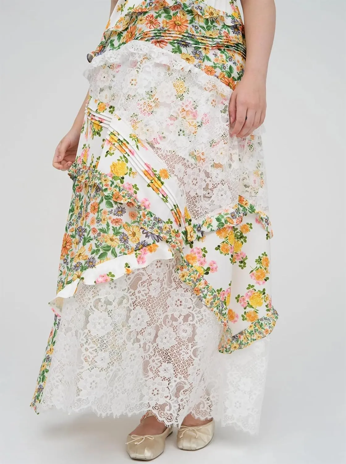 Women Boho Patchwork Maxi Dress Y2k Sleeveless Spaghetti Strap Backless Long Dress Floral Beach Vacation Sundress