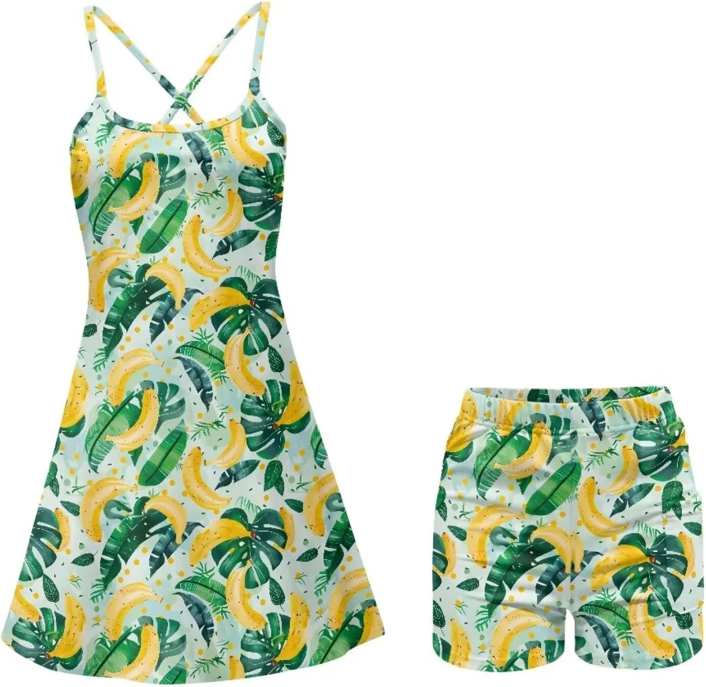 Women Golf Dress with Built-in Short Casual Athletic Tennis Workout Skort Breathable and Soft XS-2XL
