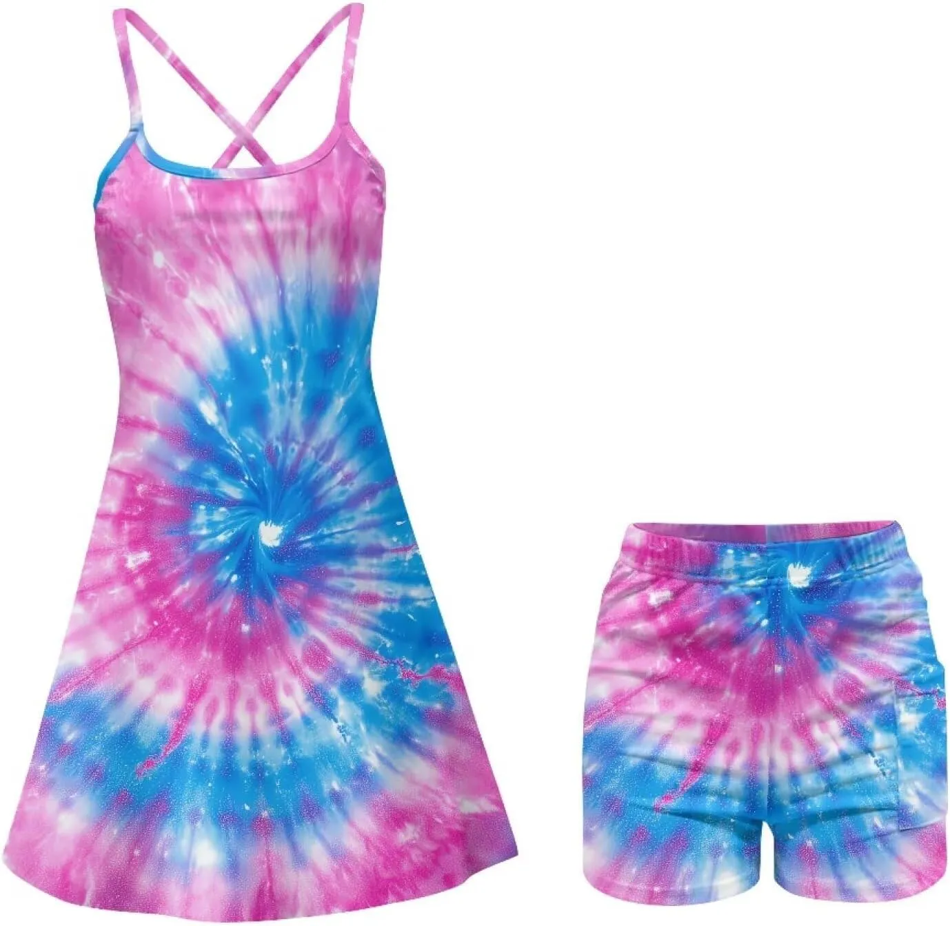 Women Golf Dress with Built-in Short Casual Athletic Tennis Workout Skort Breathable and Soft XS-2XL