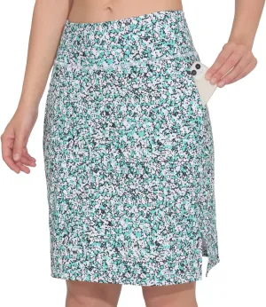 Women's 20" Knee Length Golf Skorts Skirts Casual Athletic Tennis Modest Skirts High Waist with Pockets UPF50 