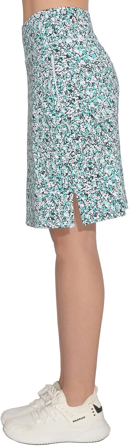Women's 20" Knee Length Golf Skorts Skirts Casual Athletic Tennis Modest Skirts High Waist with Pockets UPF50 