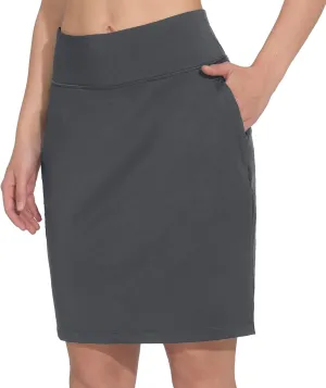 Women's 20" Knee Length Golf Skorts Skirts Casual Athletic Tennis Modest Skirts High Waist with Pockets UPF50 