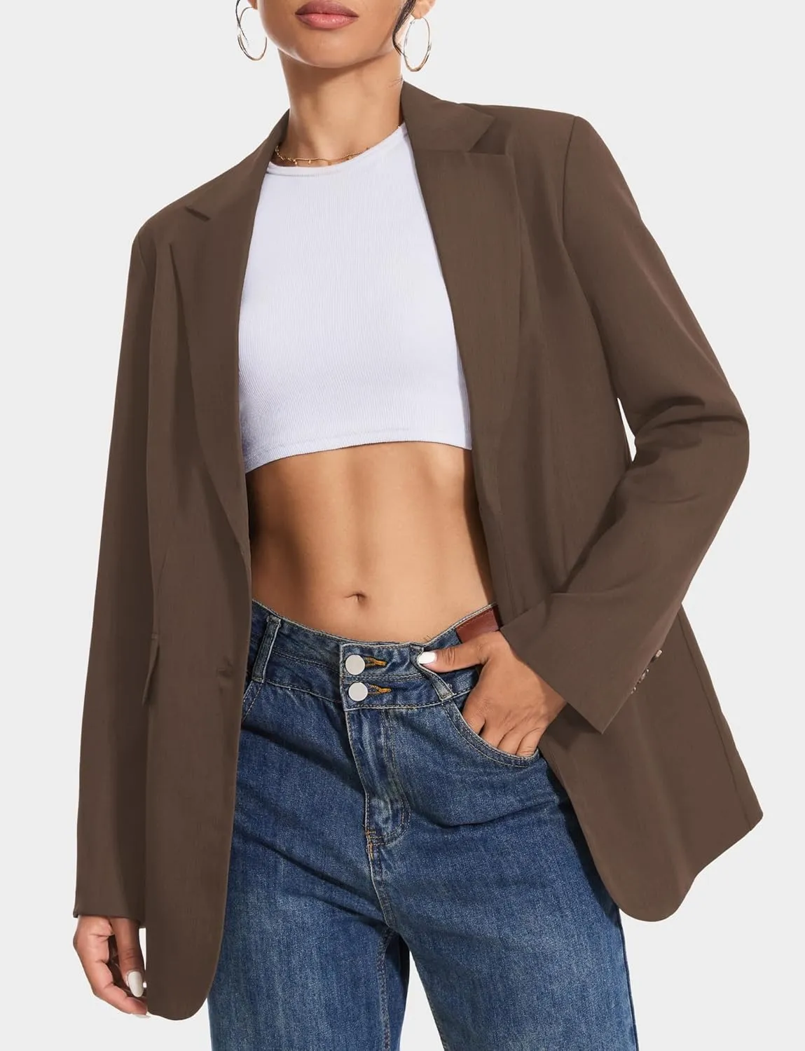 Women's 3 Piece Skirt Sets Business Casual Short Skort Blazer Suit Long Sleeve Jacket Vest Matching Outfits