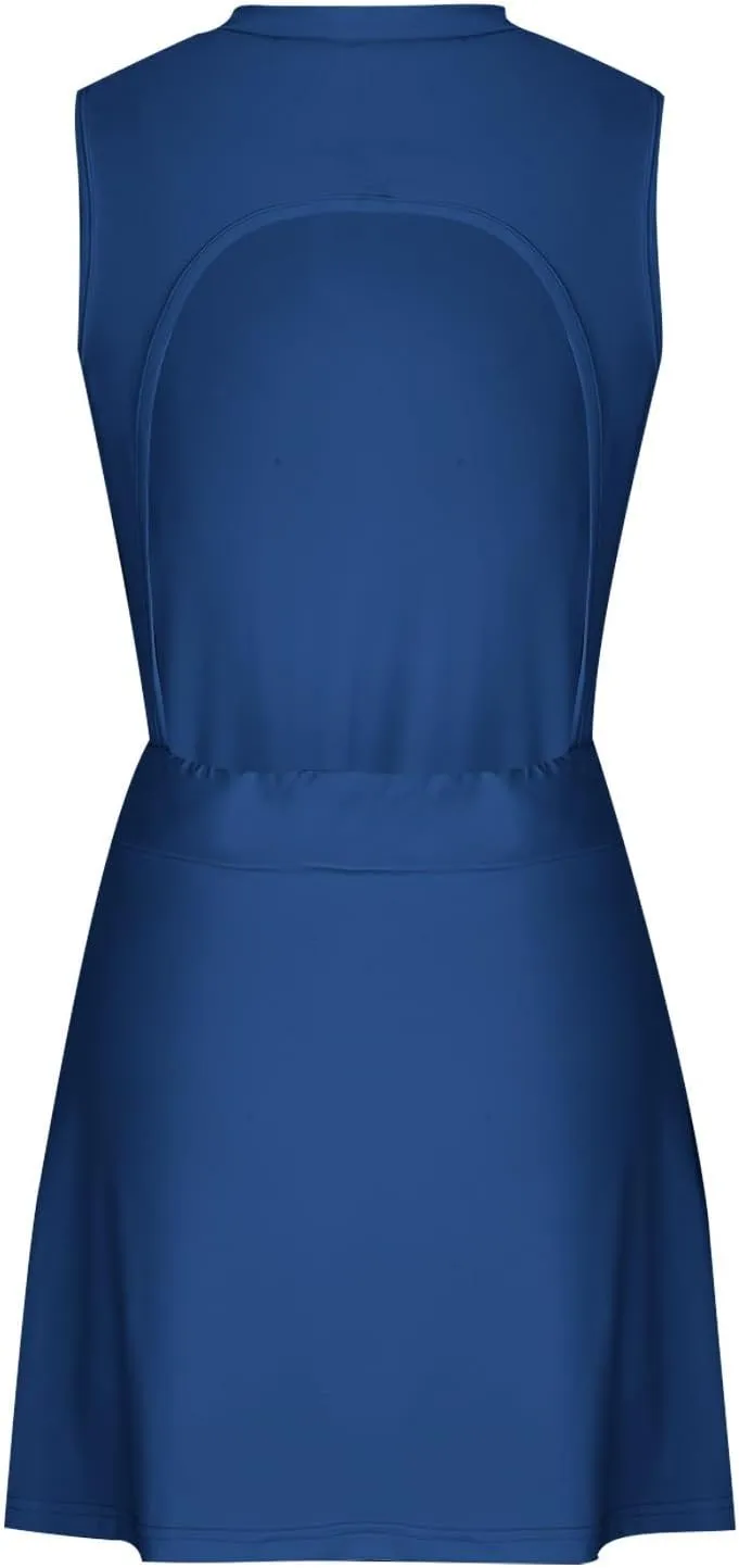Womens Athletic Romper One Piece Workout Outfits Tennis Dresses Exercise Golf Skorts Stretchy Breathable Comfy Skirt