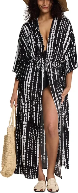Women's Long Kimono Swimsuit Coverups Open Front Casual Loose Beach Cover Up Cardigans for Swimwear