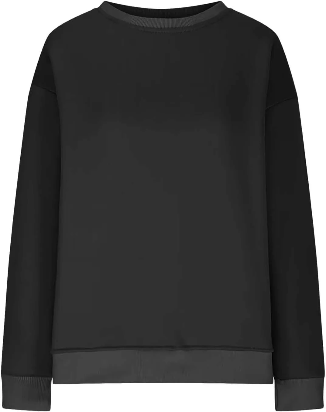 Womens Oversized Sweatshirts Side Slit Crewneck Long Sleeve Tops Loose Pullover 2024 Fall Women Extra