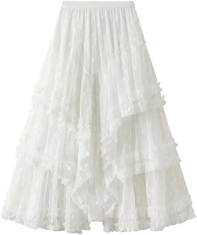 Women's Summer Casual High Waisted Patchwork A Line Skirts