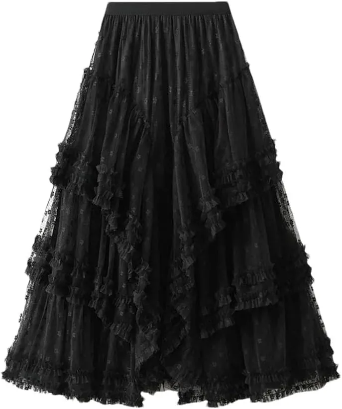 Women's Summer Casual High Waisted Patchwork A Line Skirts