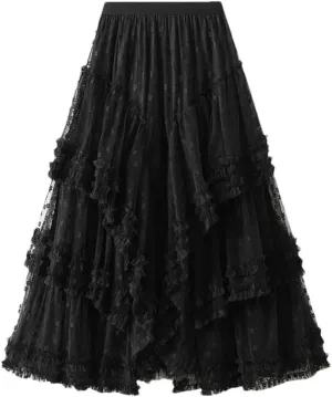 Women's Summer Casual High Waisted Patchwork A Line Skirts