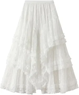 Women's Summer Casual High Waisted Patchwork A Line Skirts
