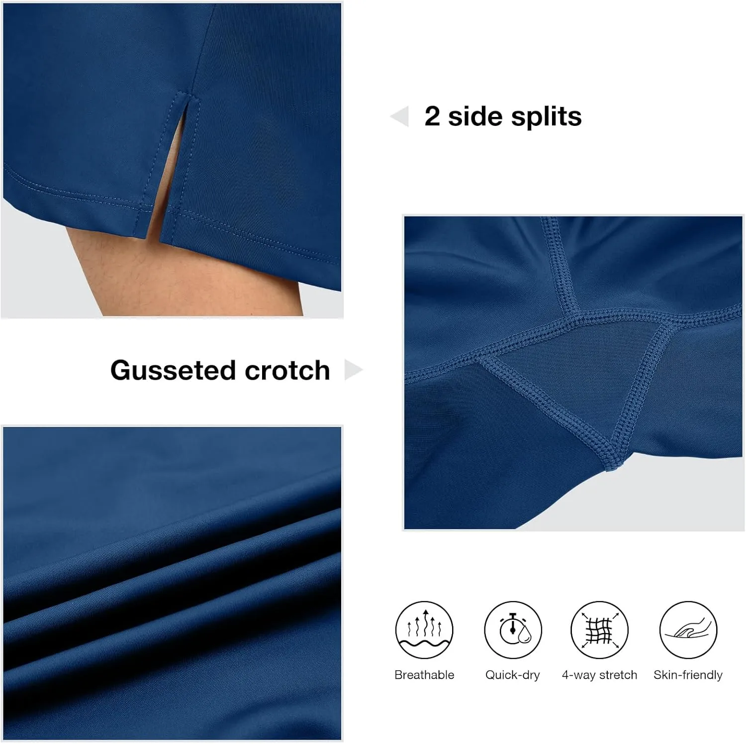 Women's Swim Skirts with Leggings 26" Midi Length Modest Long Skirted Bottom Swimwear with Zipper Pockets
