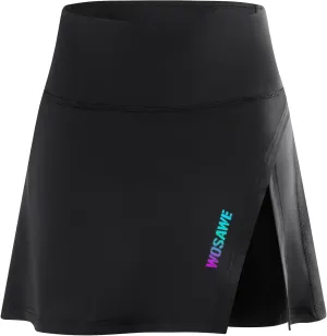 WOSAWE Womens Cycling Skirt with 4D Gel Padded High Waist Skorts Breathable MTB Riding Sports Shorts