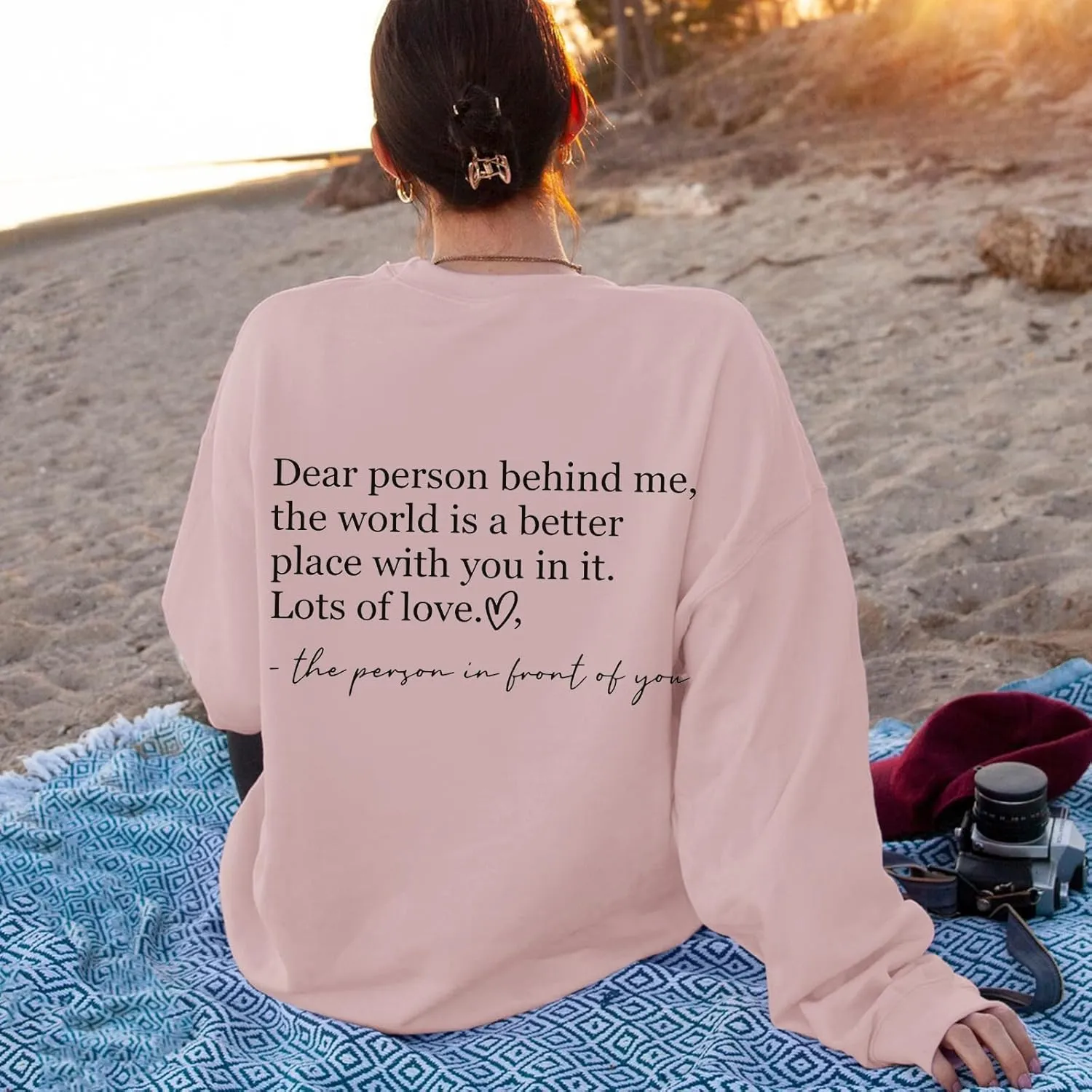 You Are Enough Sweatshirts for Women Dear Person Behind Me Hoodie Mental Health Inspirational Shirts Pullover Tops