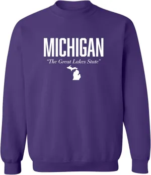 zerogravitee Michigan The Great Lakes State Crewneck Sweatshirt